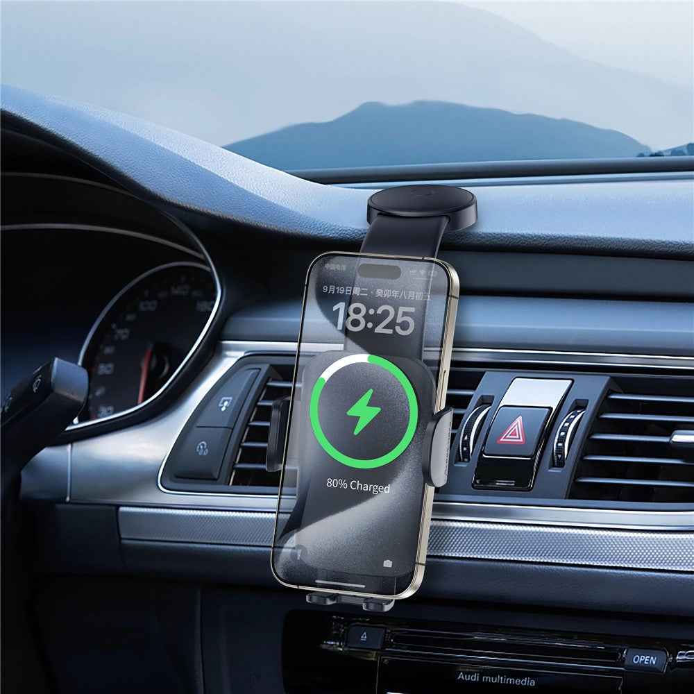 WIWU CH-322 Car Bracket 15W Wireless Charger Auto Clamping Phone Holder