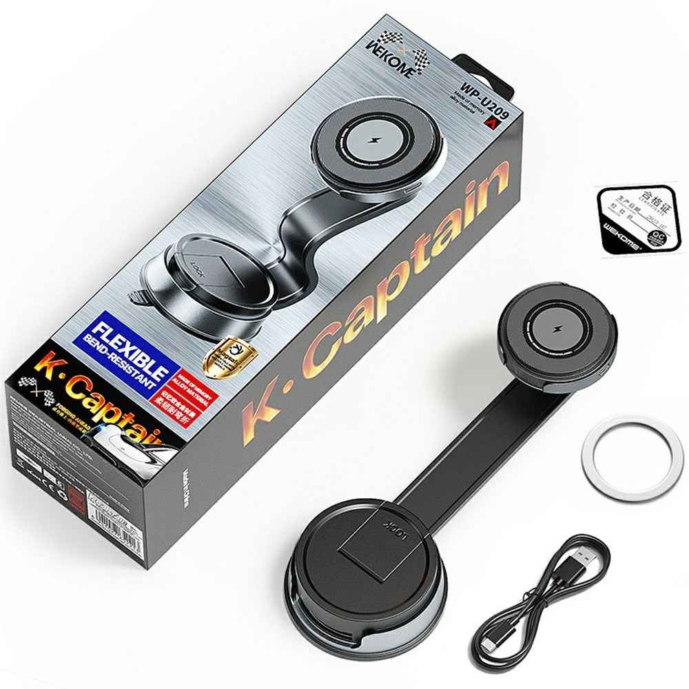 WEKOME WP-U209 Car Suction Cup Charger 15W Rotatable Magnetic Wireless Charging Phone Holder