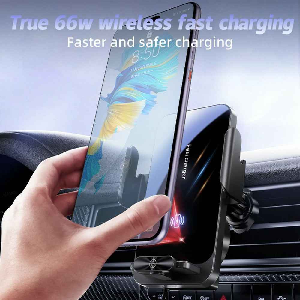 SD06 Car Phone Holder Wireless Charger Air Vent Mount Anti Shake Automatic Clamping 15W Charging Stand