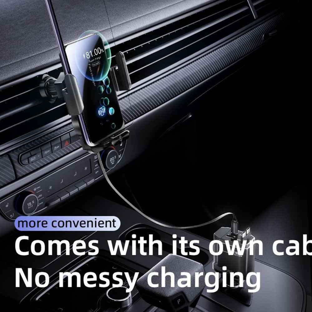 SD06 Car Phone Holder Wireless Charger Air Vent Mount Anti Shake Automatic Clamping 15W Charging Stand