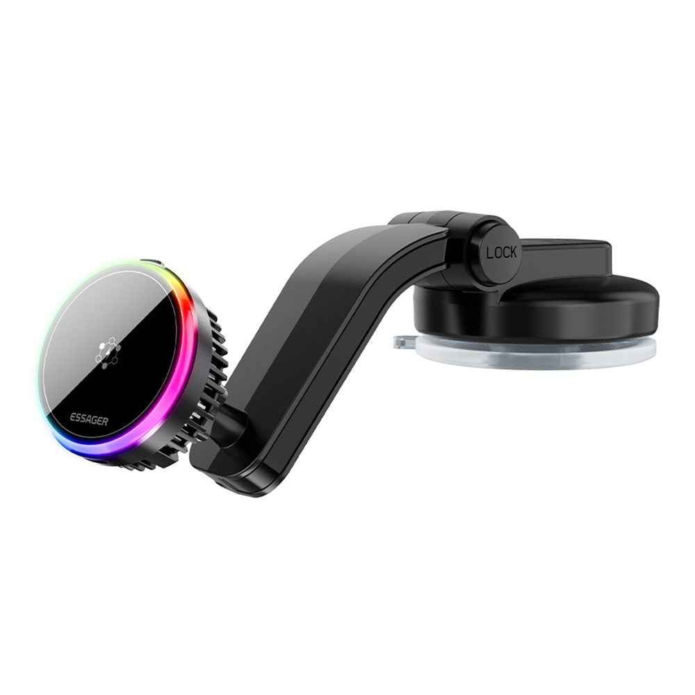 ESSAGER 15W Car Air Vent Magnetic Wireless Charger 360° Rotation Magnetic Charging Power Bank TEC Cooling