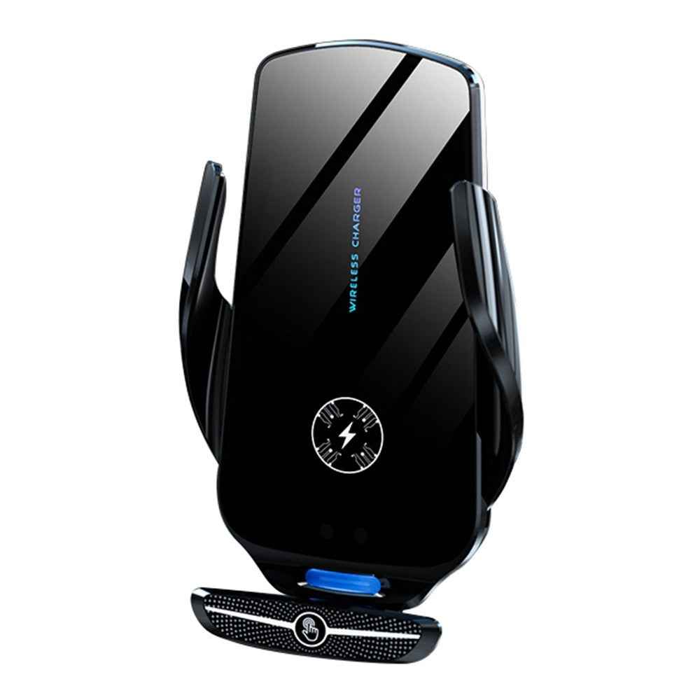 X5 360 Degree Rotation Car Air Outlet Mount 15W Wireless Charger Mobile Phone Holder Smart Touch Sensing Cellphone Bracket - Electroplating