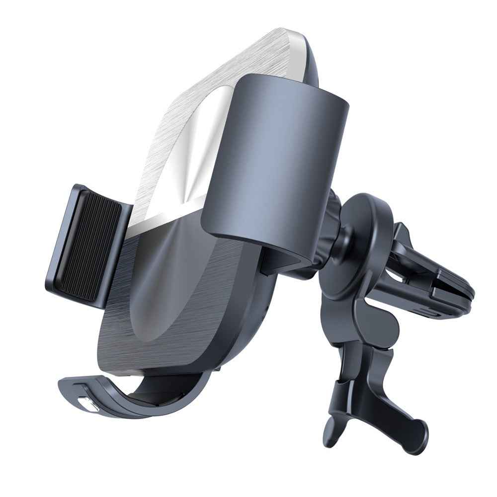 S11 Electromagnetic Induction Wireless Charger Foldable Screen Phone Clamp Holder Car Air Vent / Dashboard / Windshield Mount Bracket for Samsung Qi-enabled Phones