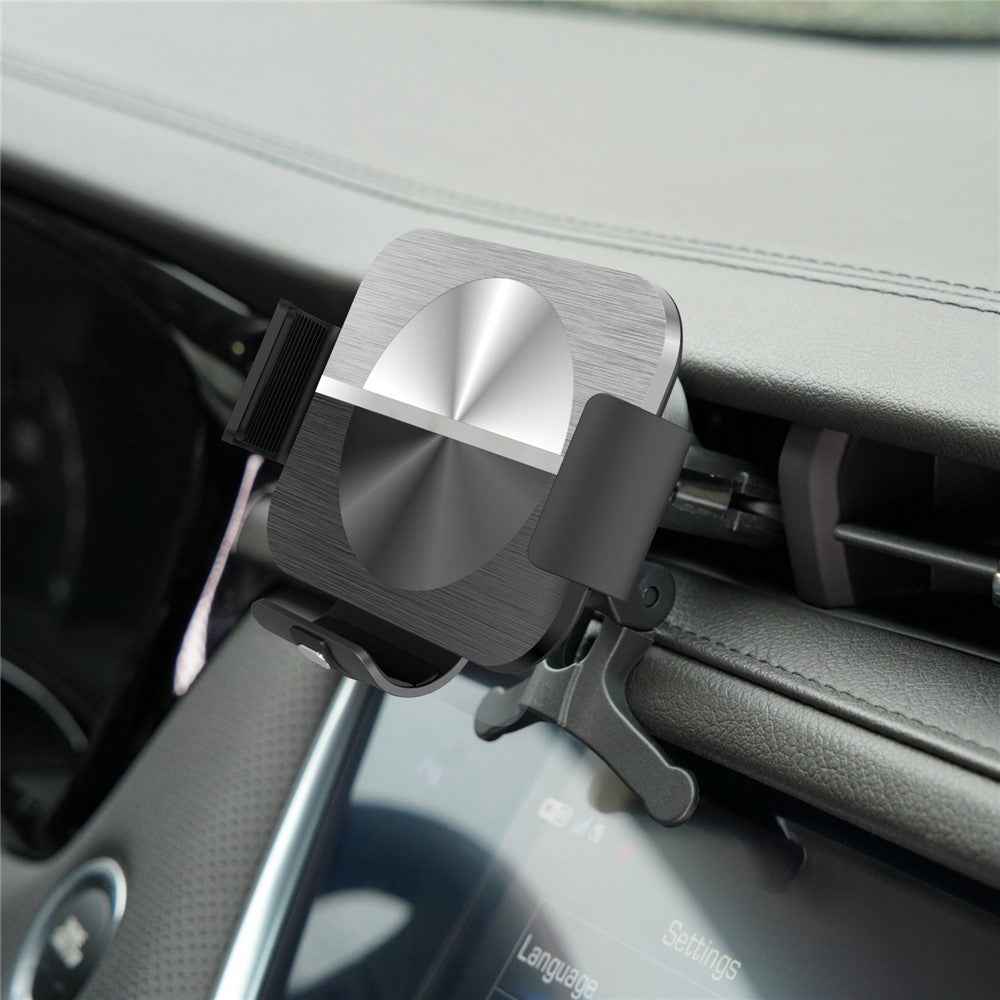 S11 Electromagnetic Induction Wireless Charger Foldable Screen Phone Clamp Holder Car Air Vent / Dashboard / Windshield Mount Bracket for Samsung Qi-enabled Phones