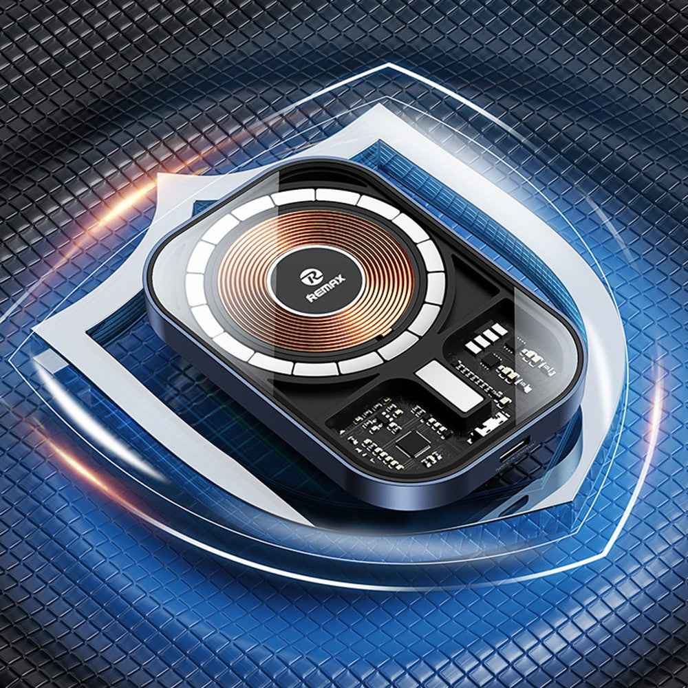 REMAX RM-C18 Car Air Vent Clip Mount 15W Fast Charging Transparent Wireless Charger Compatible with MagSafe