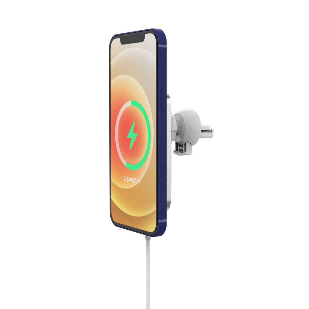X16 Magnetic Car Charger 15W Fast Charging Air Vent Mount Magnetic Car Charger - White