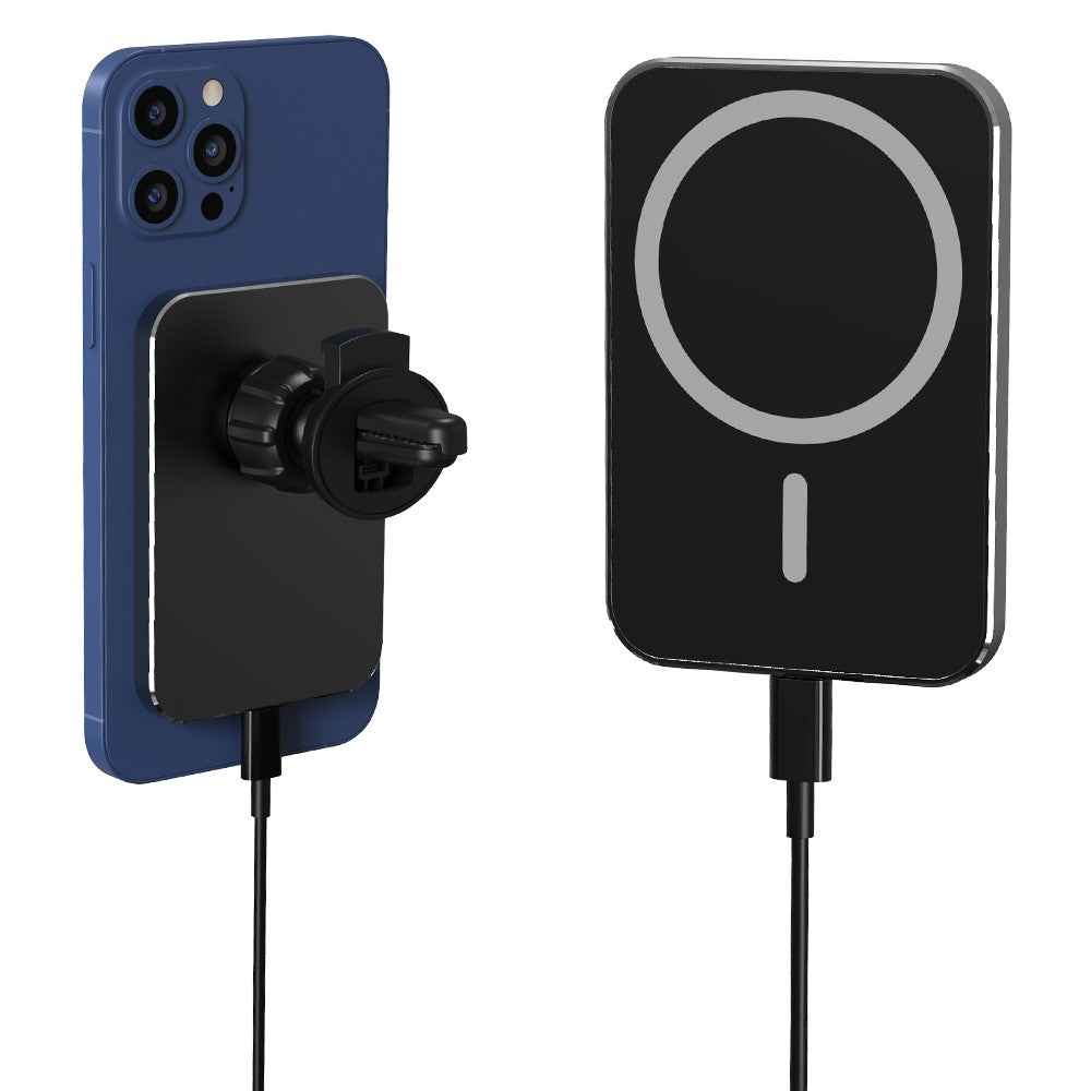 X16 Magnetic Car Charger 15W Fast Charging Air Vent Mount Magnetic Car Charger - Black