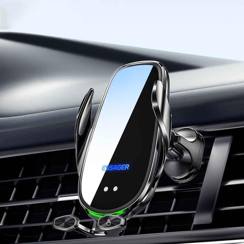ESSAGER 15W Smart Car Wireless Charger Phone Mount Charger Air Vent Phone Holder for 4.5-6.7 inch Smart Phone