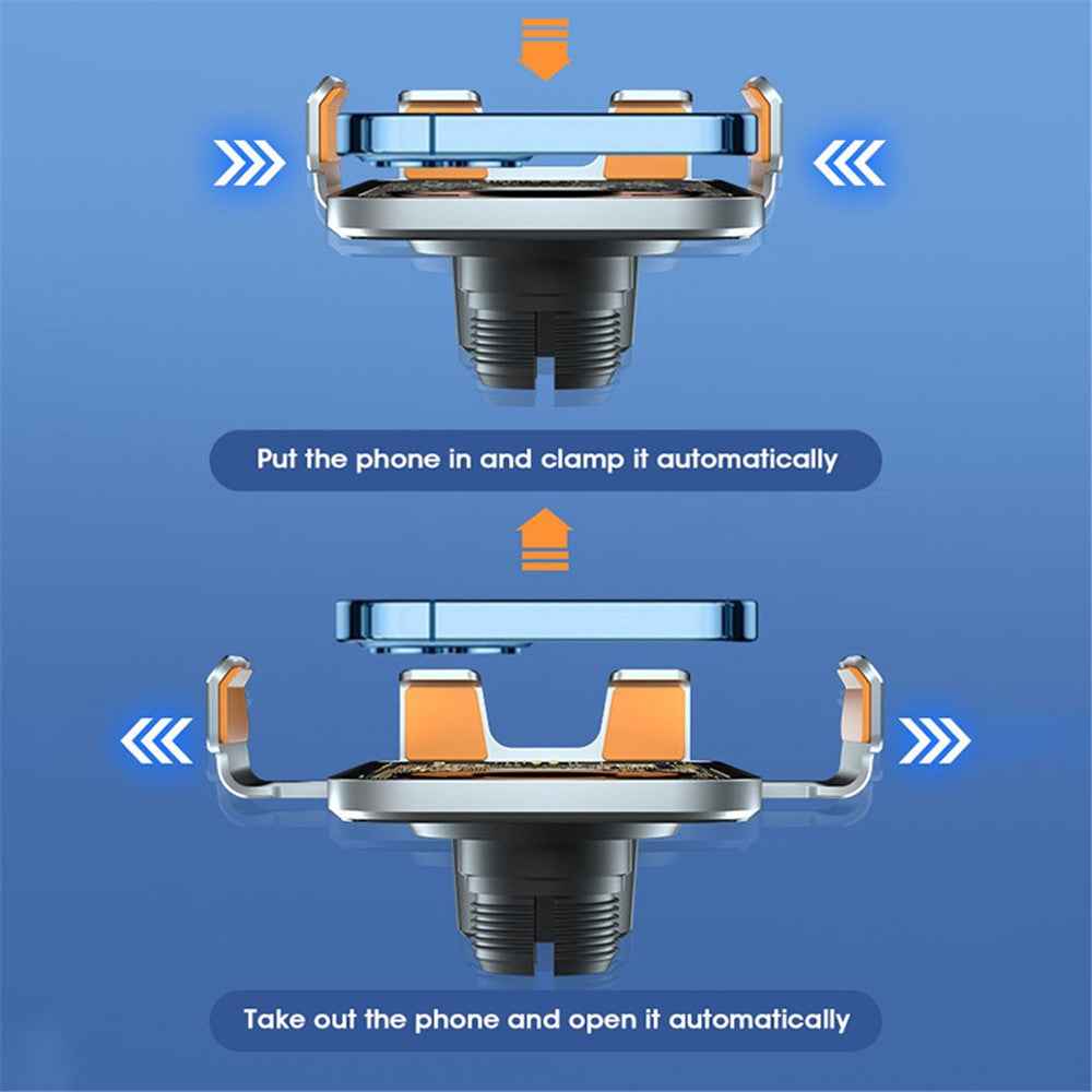 C10 Infrared Sensor Transparent Car Air Vent Wireless Charger 15W Fast Charger Phone Mount Holder for Car Navigation - Silver