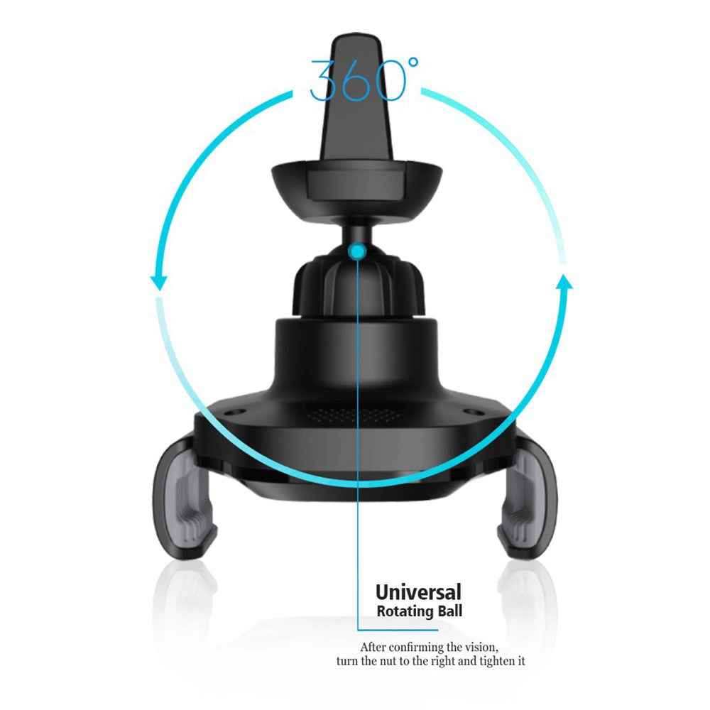 X15 15W Car Wireless Charger Touch Sensitive Mobile Phone Charger Mount with Charging Indicator