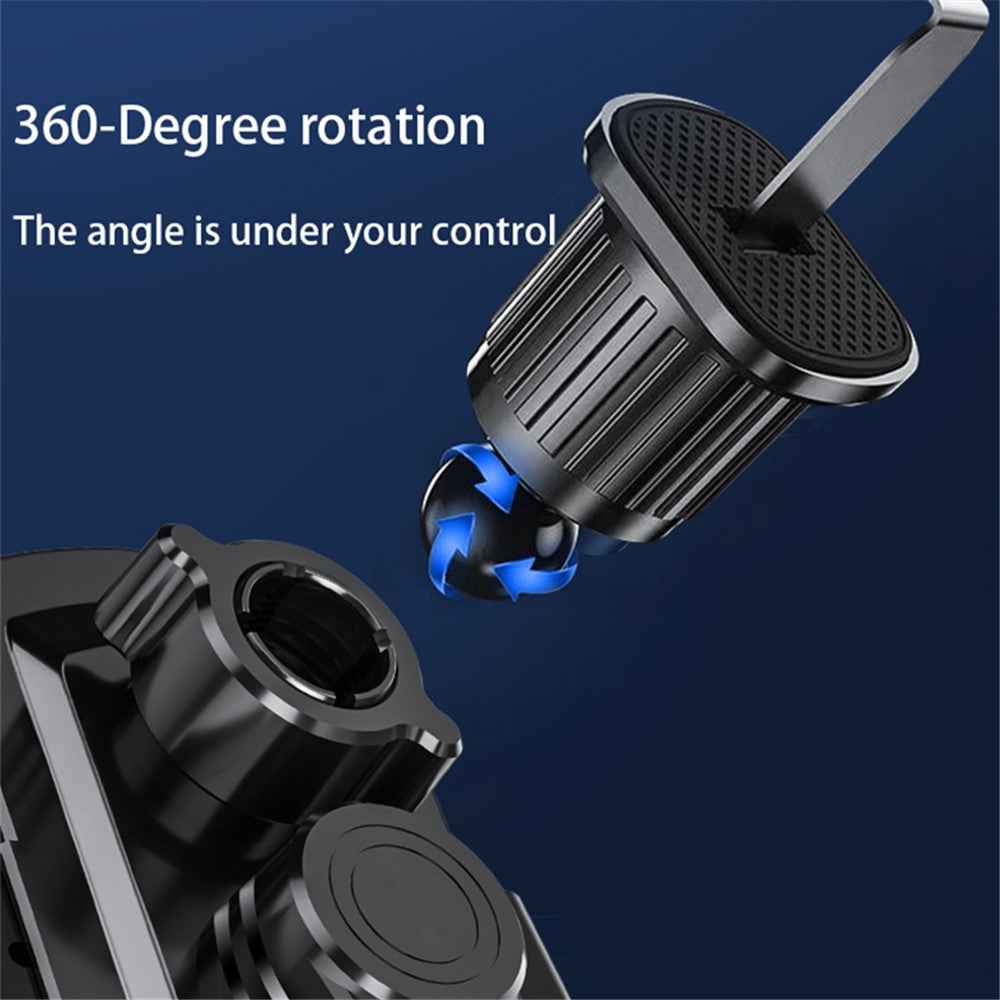 A6 15W Intelligent Magnetic Wireless Charger Phone Mount Automatic Clamping Car Phone Holder with RGB Dazzling Lights - Red