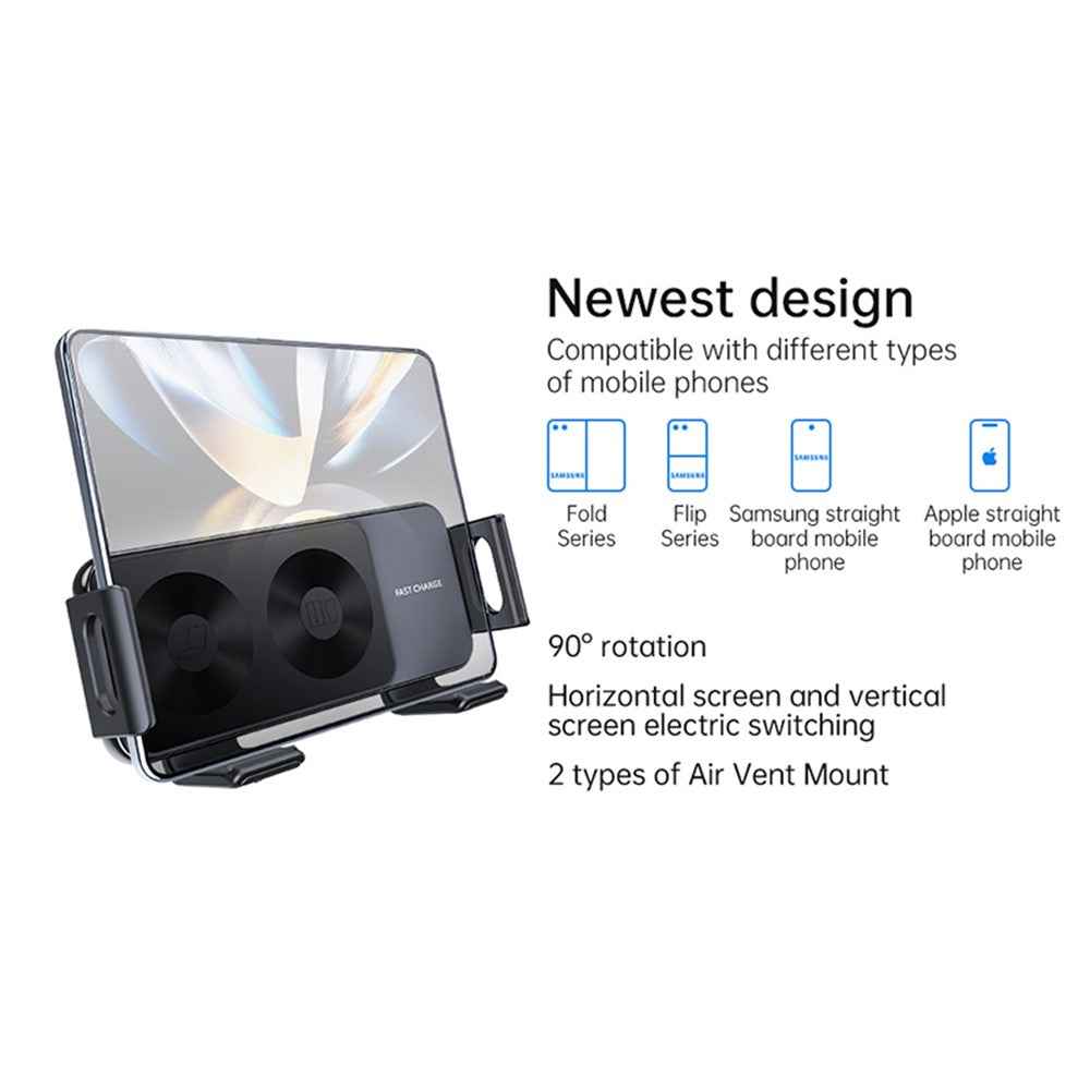 S20A For Samsung Folding Screen Mobile Phone Bracket Car Air Vent Wireless Charger