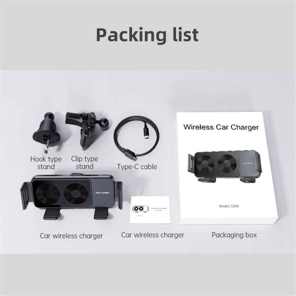 S20A For Samsung Folding Screen Mobile Phone Bracket Car Air Vent Wireless Charger