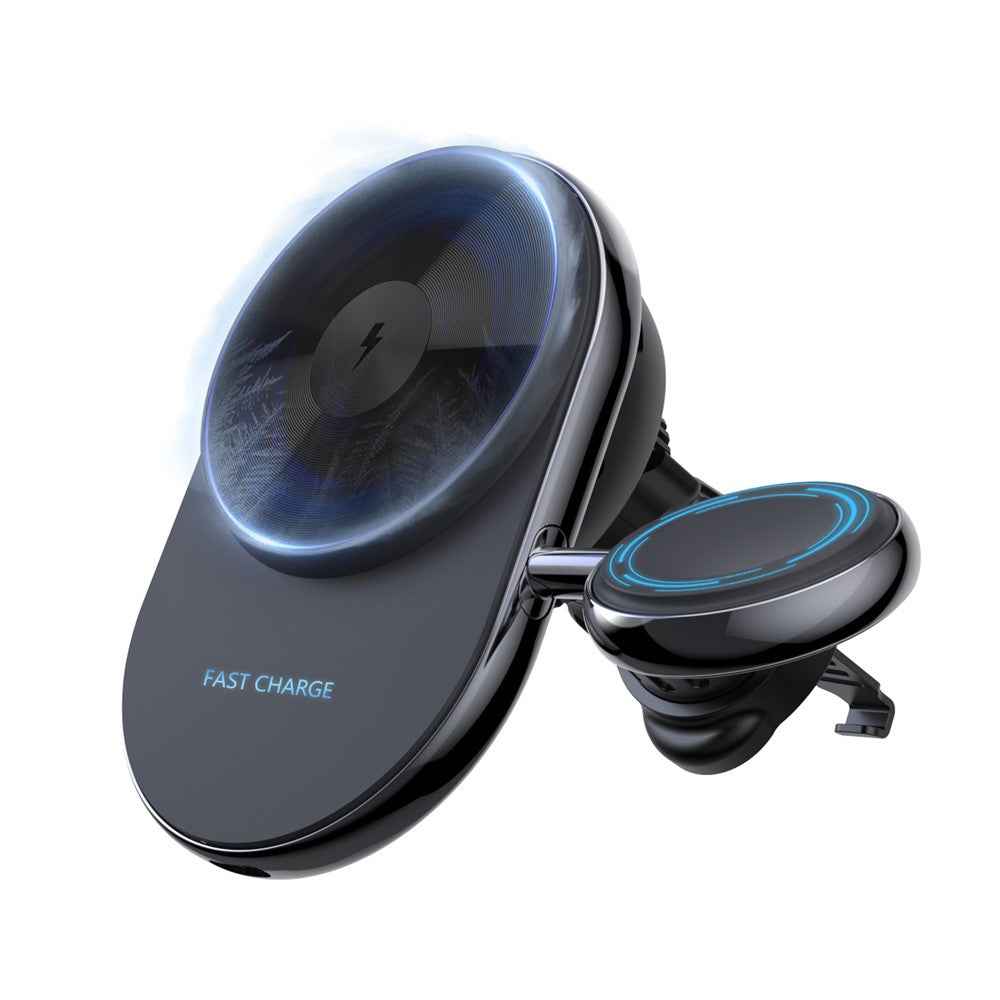 S17 Car Air Outlet Semiconductor Cooling Magnetic Wireless Charger for Apple Watch / iPhone 12-15