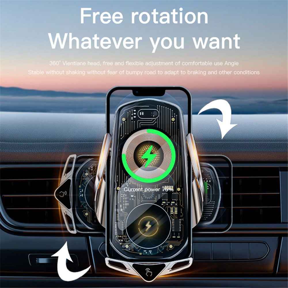 C19 Magnetic Phone Mount Car Air Vent Phone Holder Wireless Charger - Tarnish