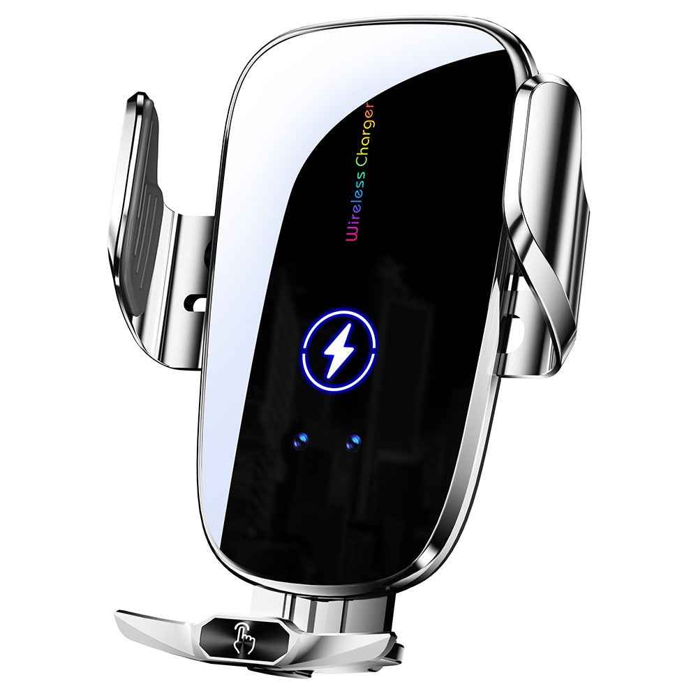 C6 Magnetic Wireless Car Charger Air Vent Car Phone Mount for 5.4-7.2 inch Phones - Silver