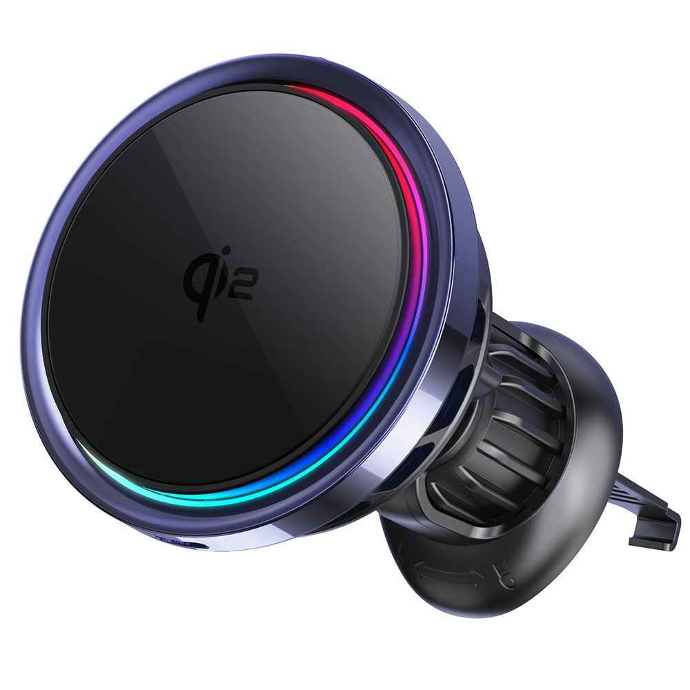S23 Semiconductor Cooling Qi2 15W Car Air Outlet Phone Magnetic Wireless Charger, Tempered Glass Panel