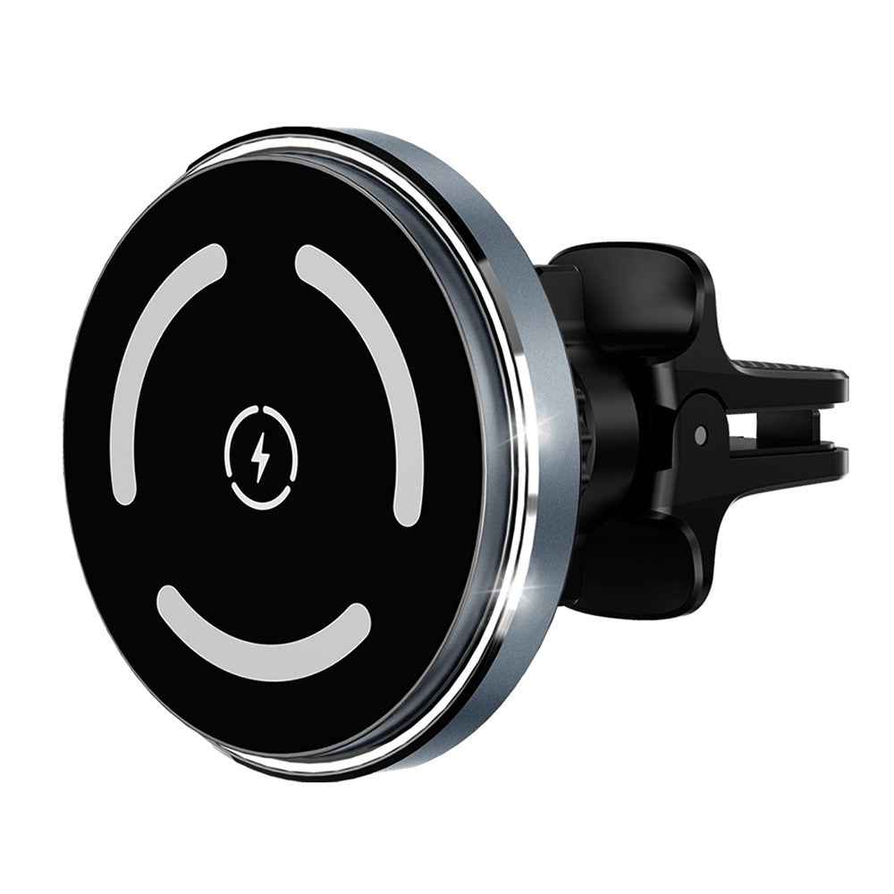 M68 15W Magnetic Car Phone Holder Aluminum Alloy Wireless Car Phone Charger with Light
