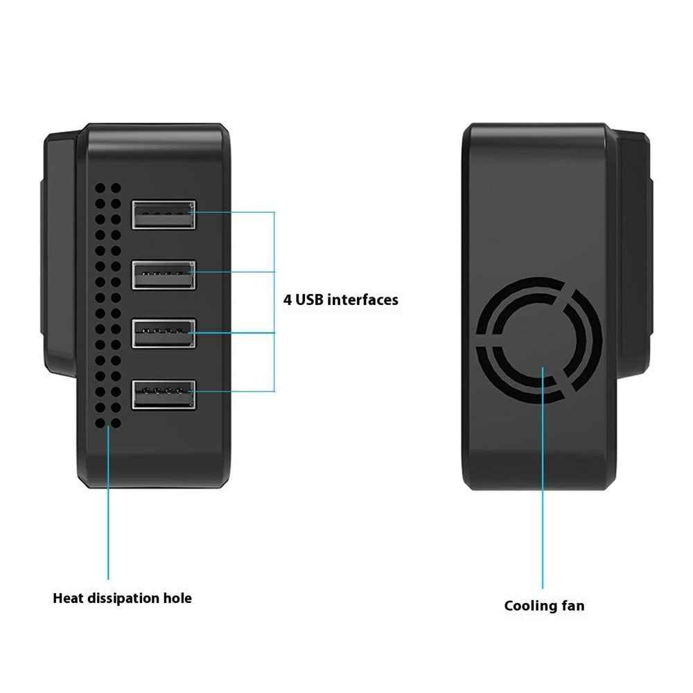 MEIND M8300 24V to 220V High Power 200W Car Inverter with Dual EU Power Socket + 4 USB Ports