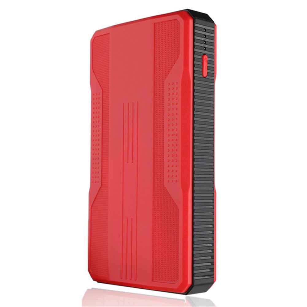 R23 Car Emergency Starter 6000mAh Power Bank External Battery Pack Portable Phone Charger with LED Light - Red