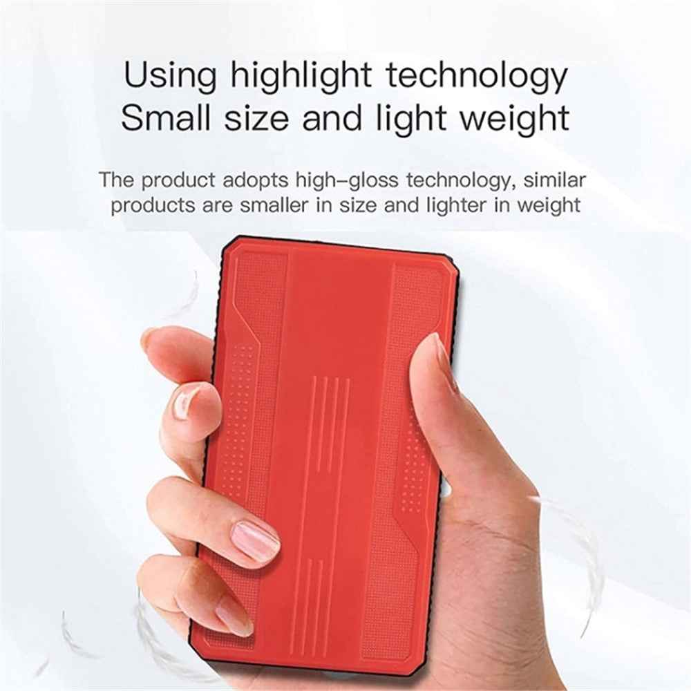 R23 Car Emergency Starter 6000mAh Power Bank External Battery Pack Portable Phone Charger with LED Light - Red