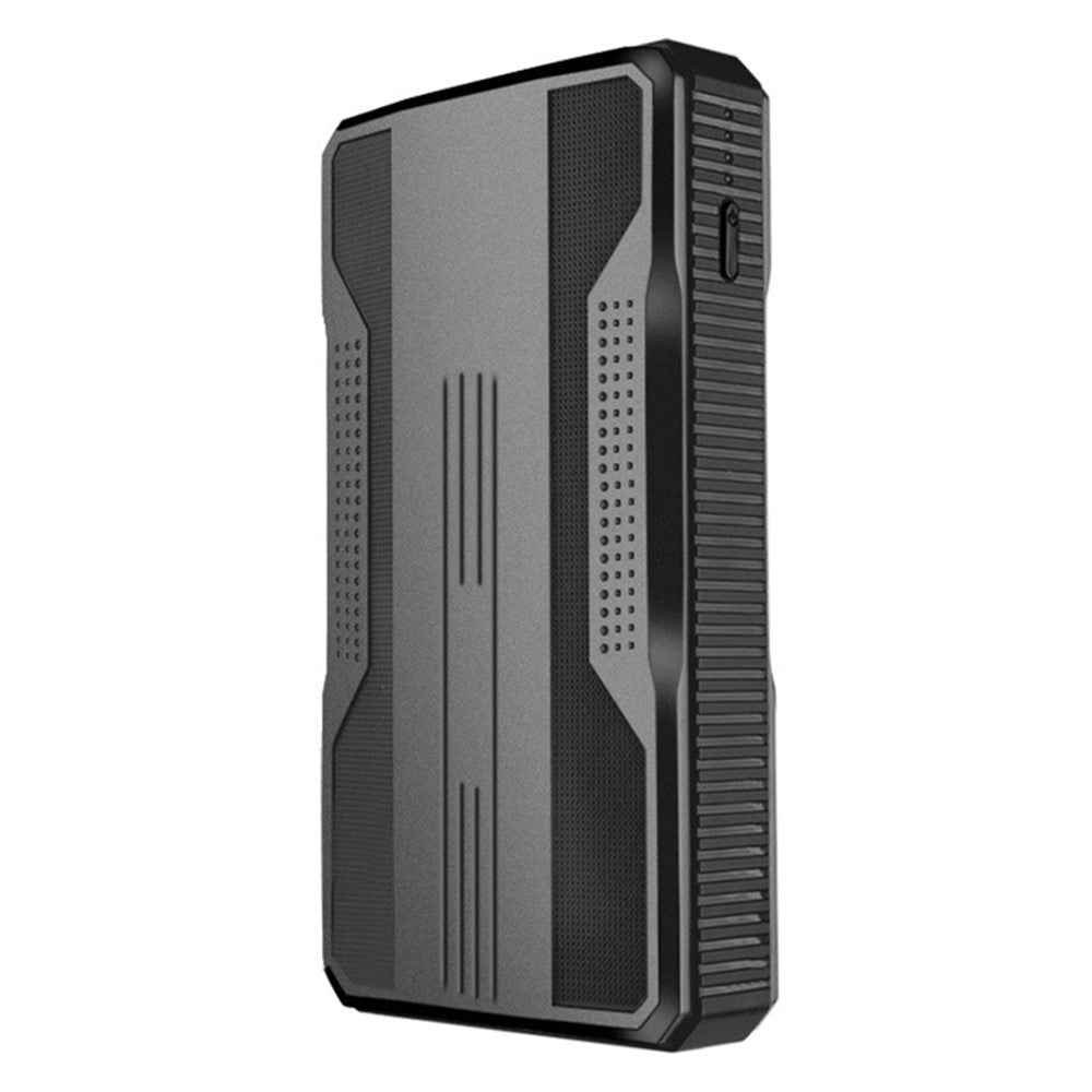 R23 Car Emergency Starter 6000mAh Power Bank External Battery Pack Portable Phone Charger with LED Light - Black