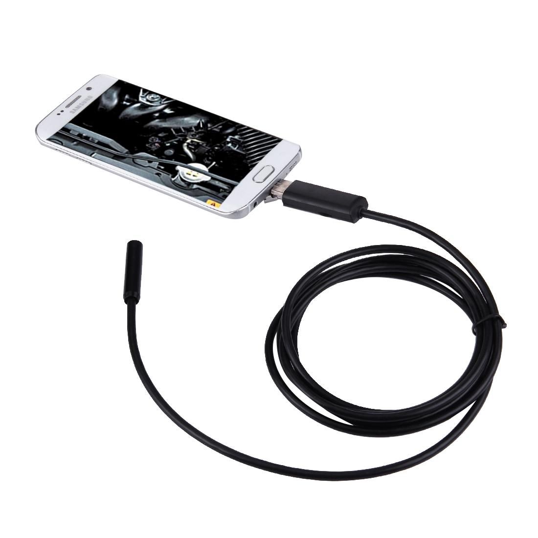 2 in 1 Micro USB & USB Endoscope Waterproof Snake Tube Inspection Camera with 6 LED for Newest OTG Android Phone, Length: 5m, Lens Diameter: 9mm
