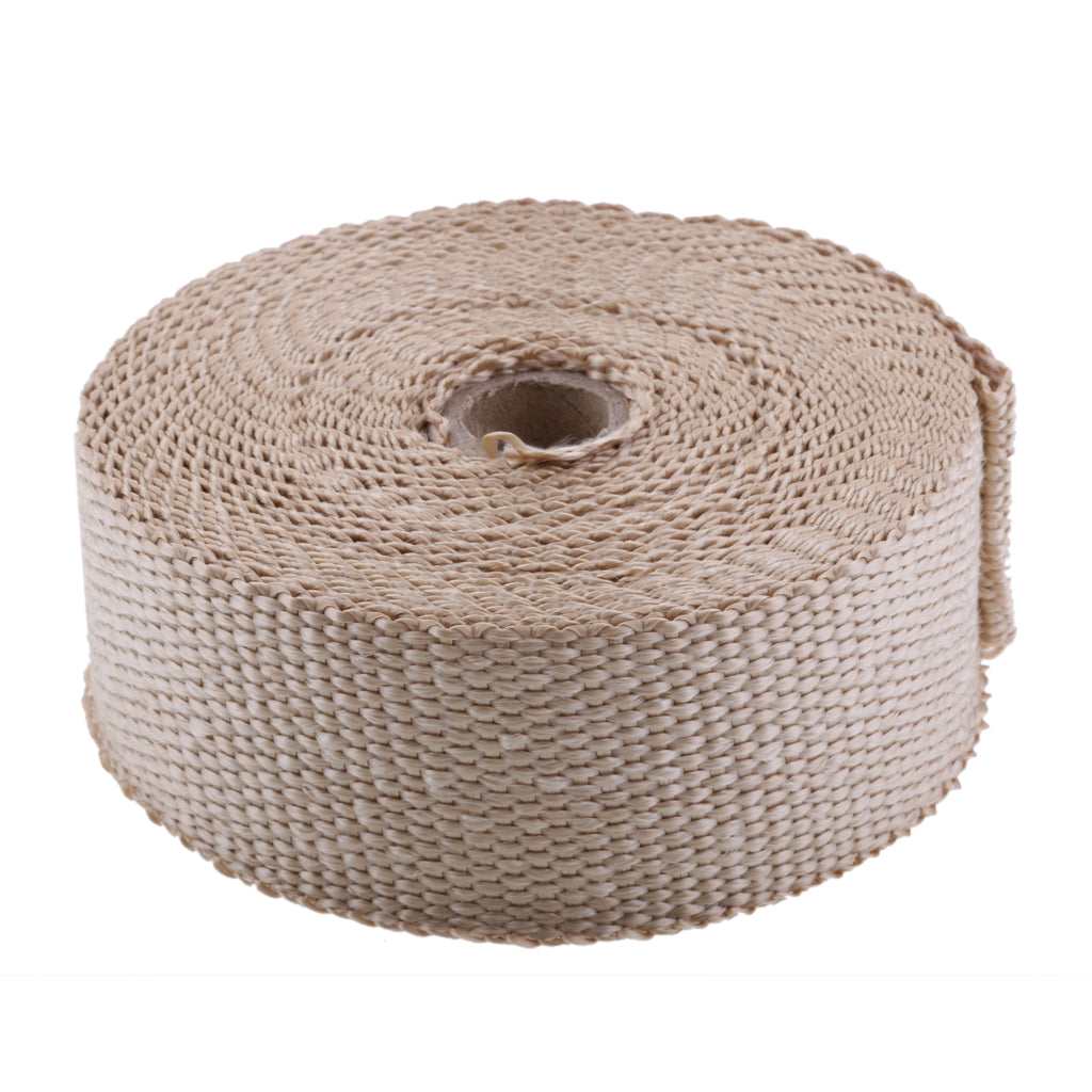 2 32Ft Fiberglass Manifold Header Exhaust Heat Tape Wrap Ties Beige"