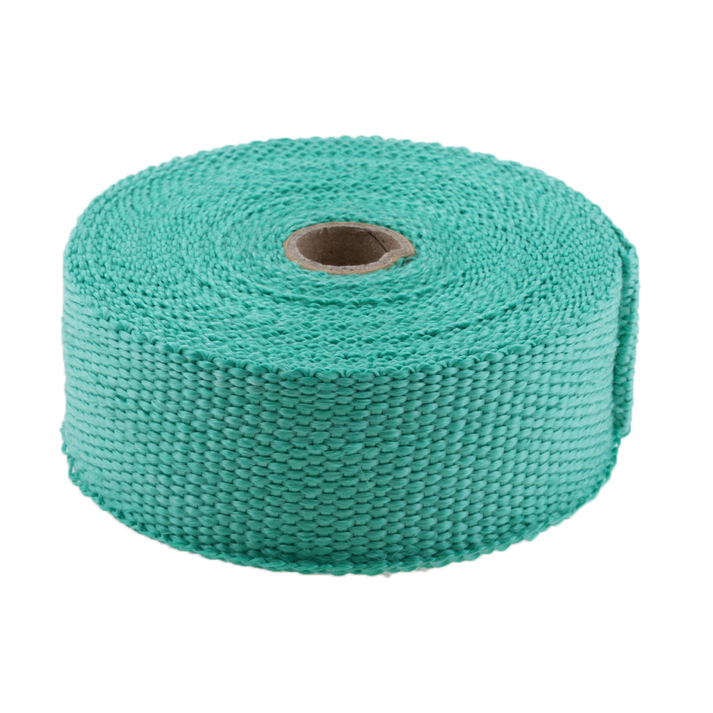 2 32Ft Fiberglass Manifold Header Exhaust Heat Tape Wrap Ties Green"