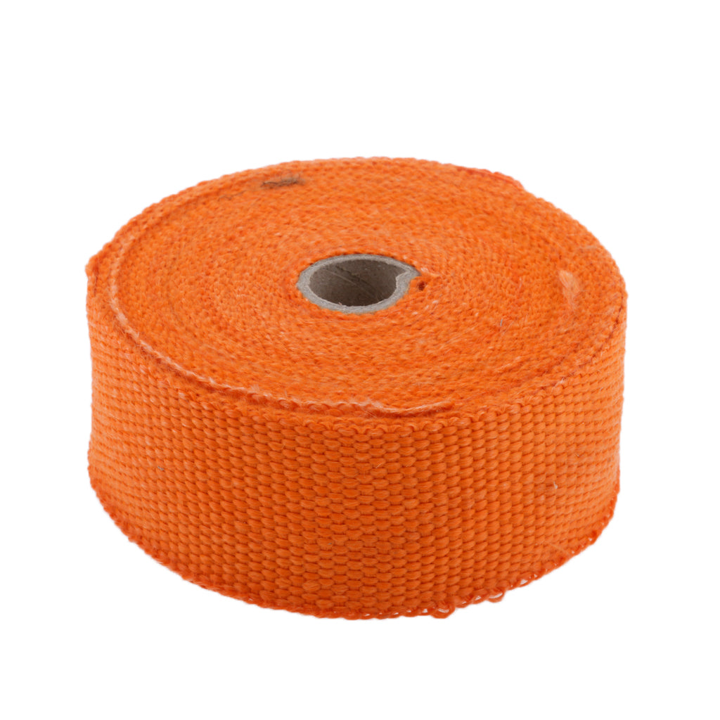 2 32Ft Fiberglass Manifold Header Exhaust Heat Tape Wrap Ties Orange"