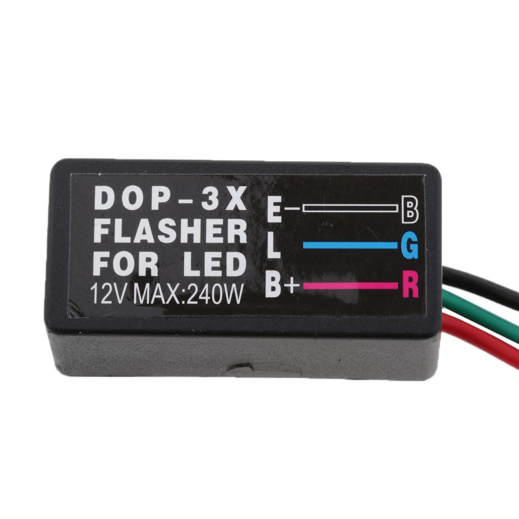 4xMotorcycle 100A 12V LED Brake Stop Light Strobe Flash Module Controller Box
