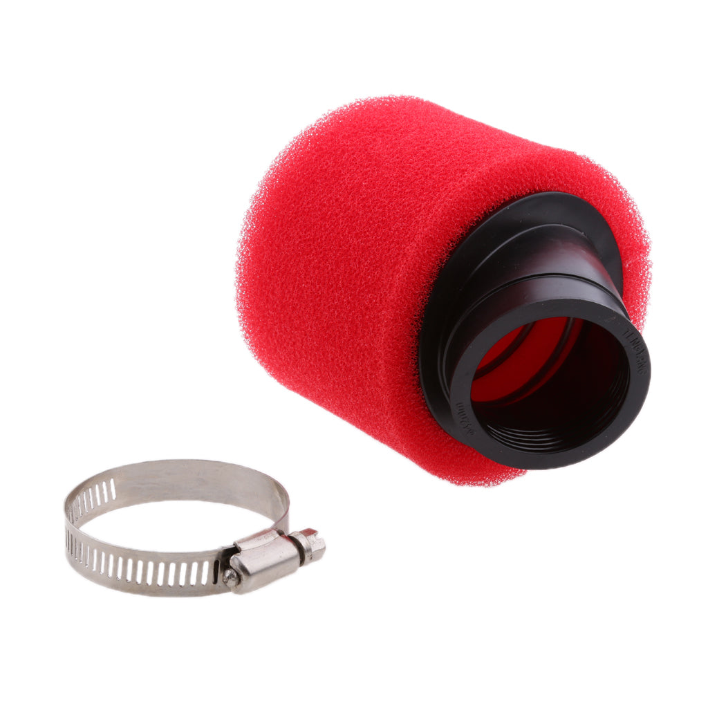 Red Foam Air Filter For ATV Quad Pit Dirt Bike Motorcycle 90 110 125cc 42mm