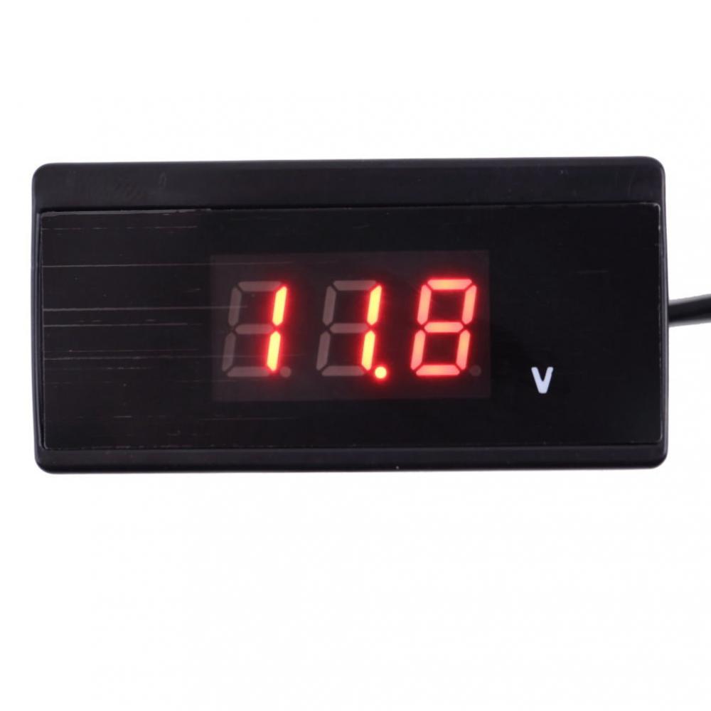 12V/24V Auto Digital LED Voltmeter Car Voltage Gauge Battery Meter