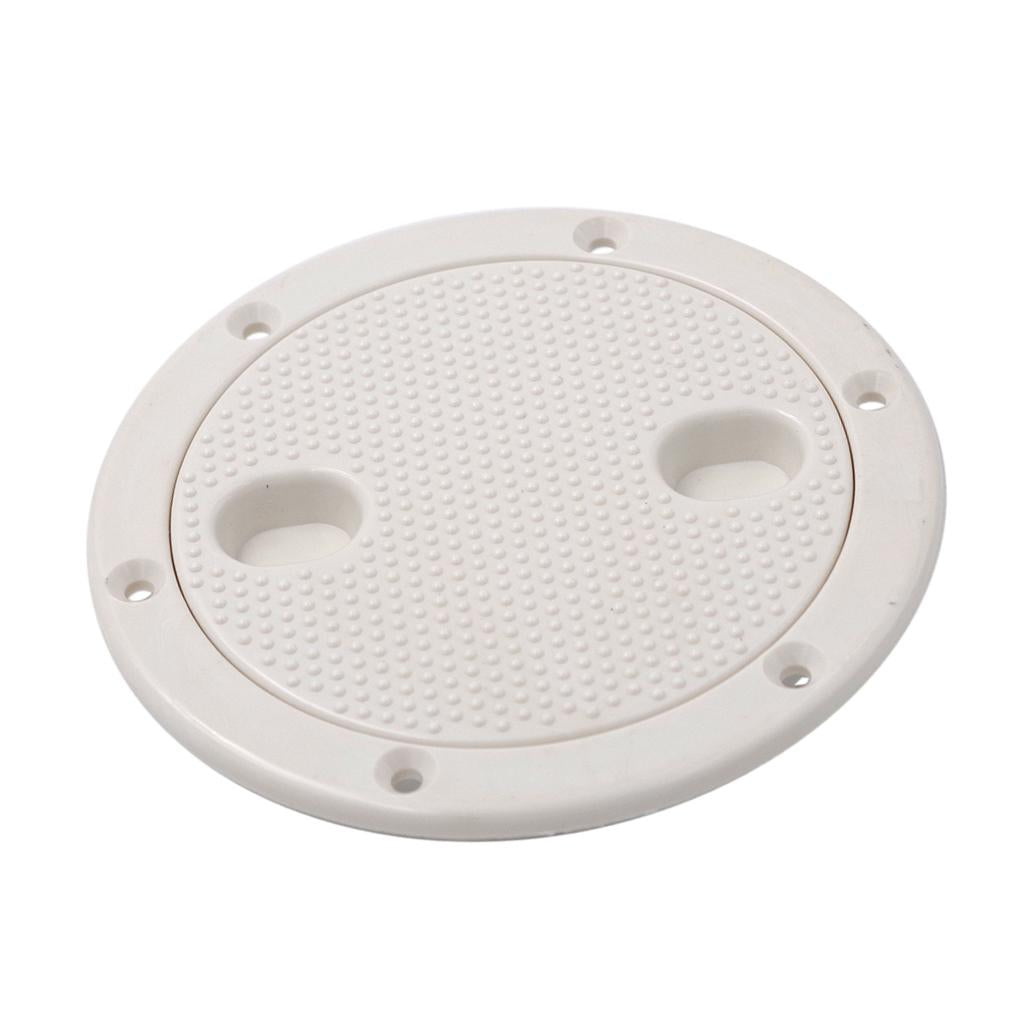 Marine Boat RV White 4 inch Access Hatch Cover Twist Screw Out Deck Plate