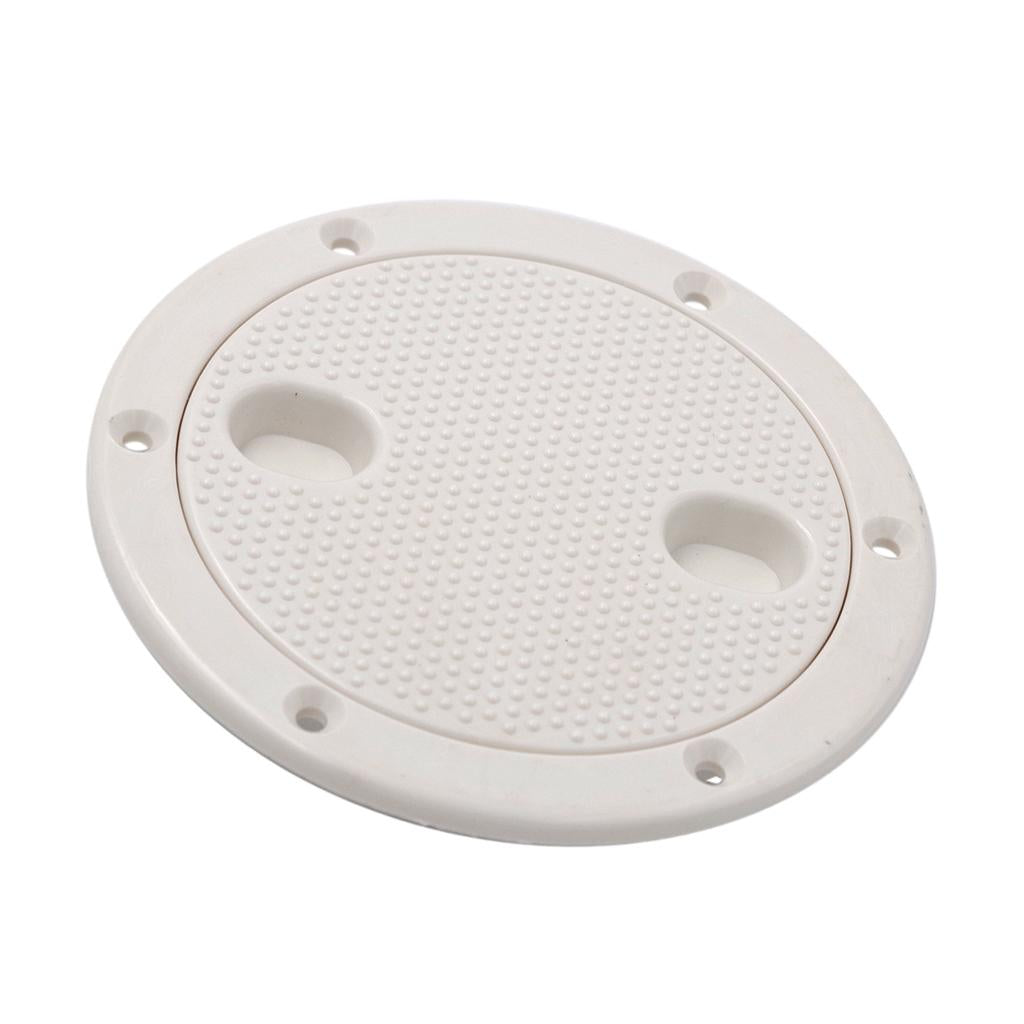 Marine Boat RV White 4 inch Access Hatch Cover Twist Screw Out Deck Plate