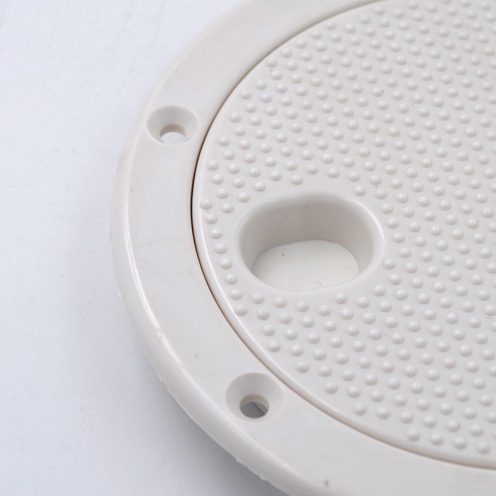 Marine Boat RV White 4 inch Access Hatch Cover Twist Screw Out Deck Plate