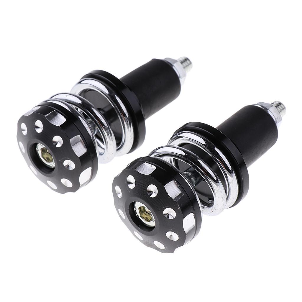 7/8 Motorcycle Anti Vibration Handle Bar End Plug Grip End Cap 22mm  Black"