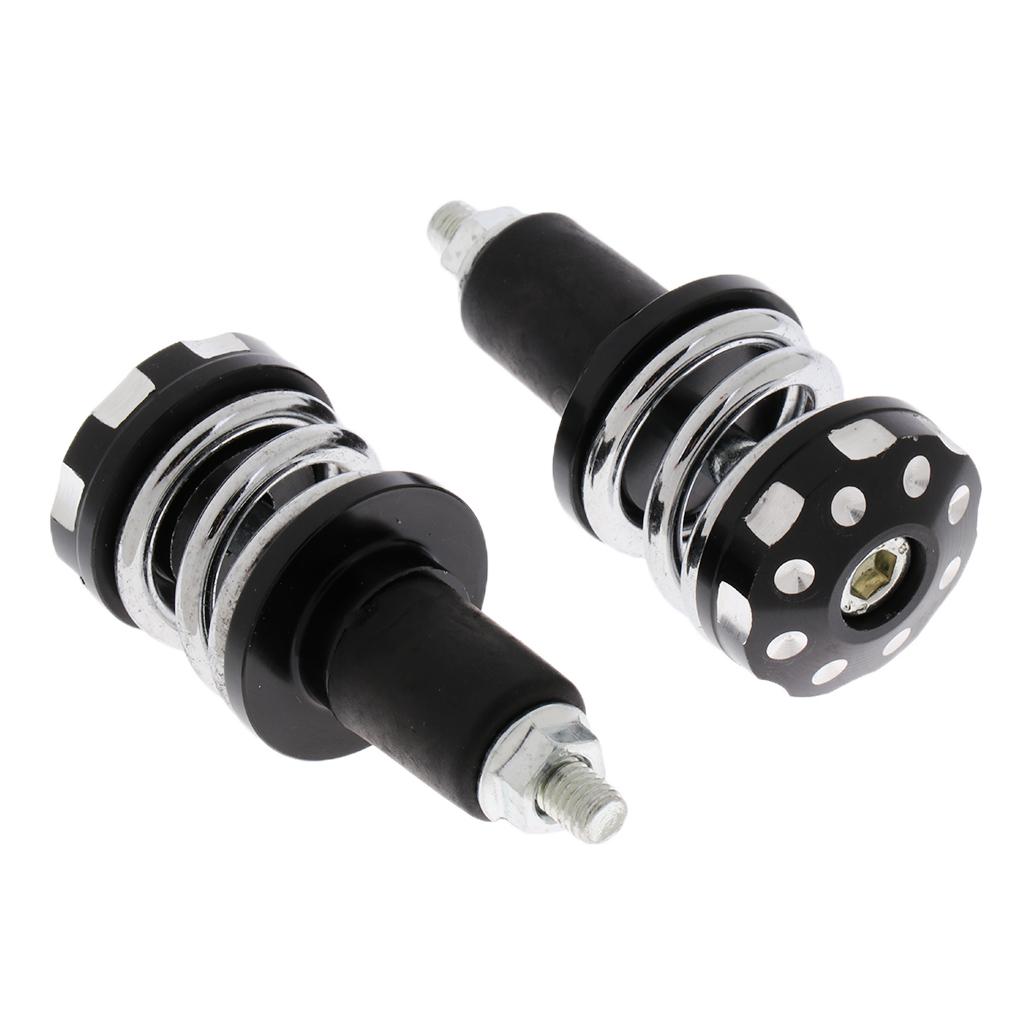 7/8 Motorcycle Anti Vibration Handle Bar End Plug Grip End Cap 22mm  Black"