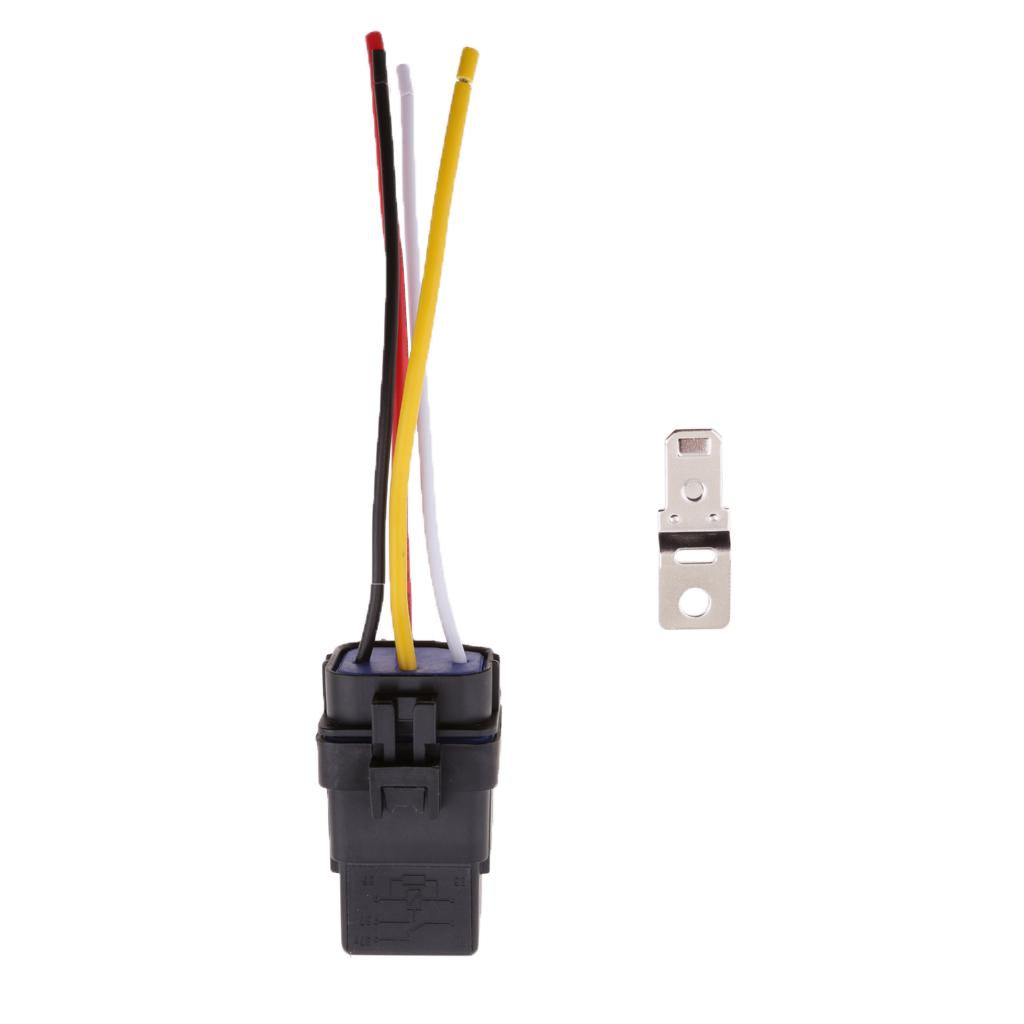 Waterproof Duty Car Truck Auto 12V 40A Relay Socket Plug 4Pin 4 Wire