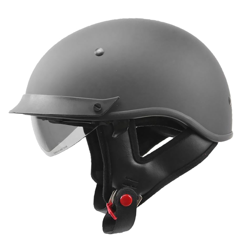 Black Retro Half Motorcycle Riding Open Face Helmet for Harley XL