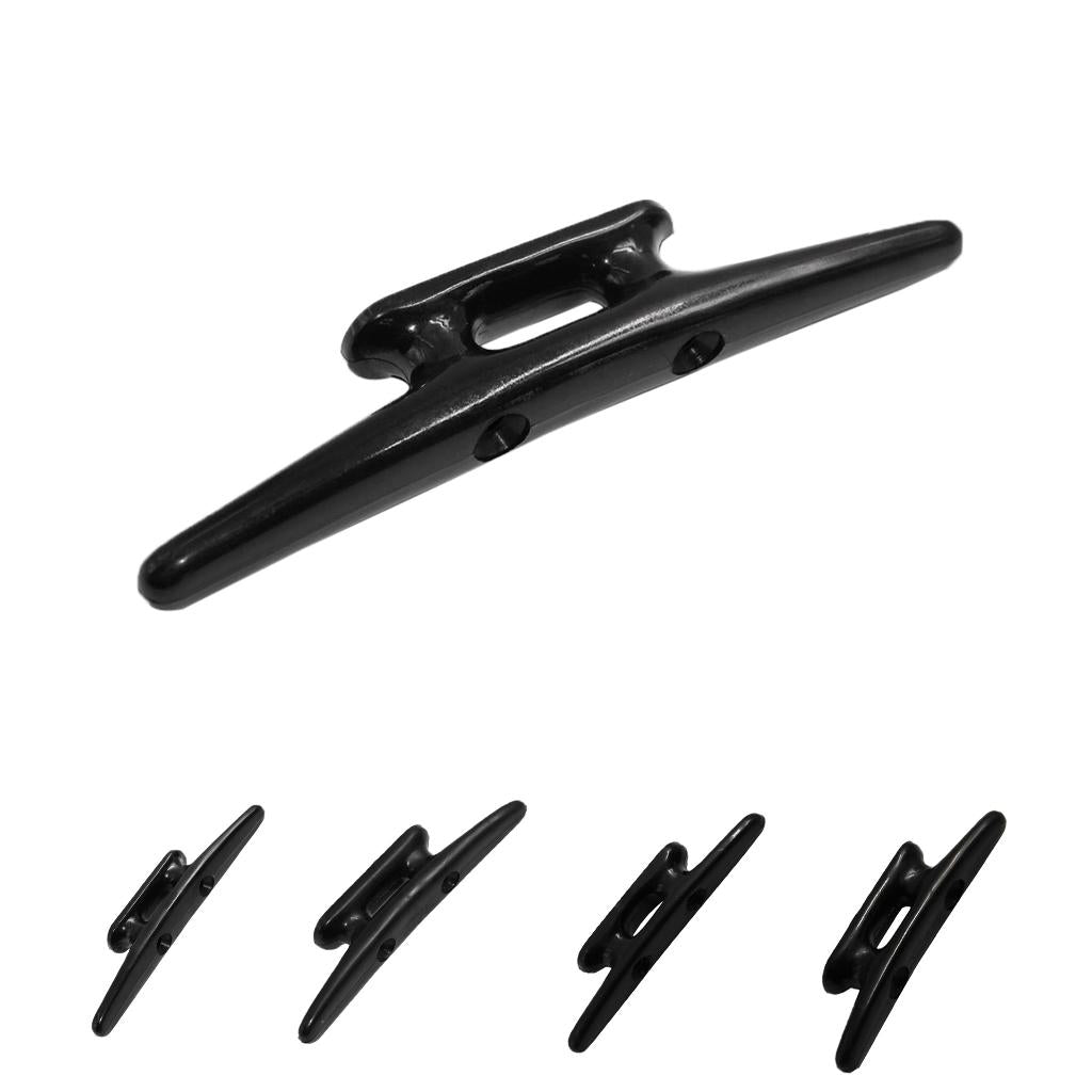  8 Black Nylon Closed Base Marine Boat & Dock 8 inch Cleat"