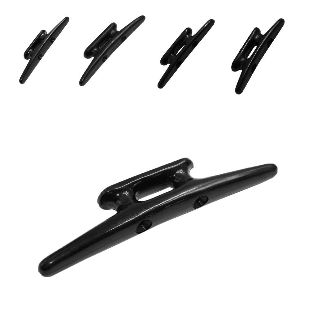  8 Black Nylon Closed Base Marine Boat & Dock 8 inch Cleat"
