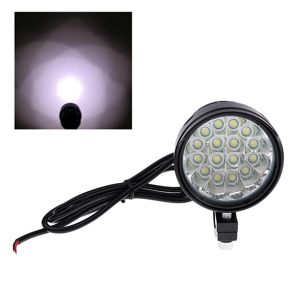 30W Motorcycle Boat Spot Driving Headlight Fog Light Lamp 16 LED