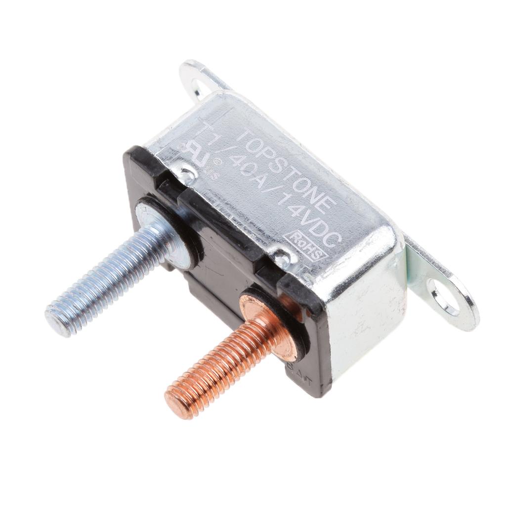 40A 12V DC Auto Automatic Reset Circuit Breaker Fuse Stud Bolt Type 1