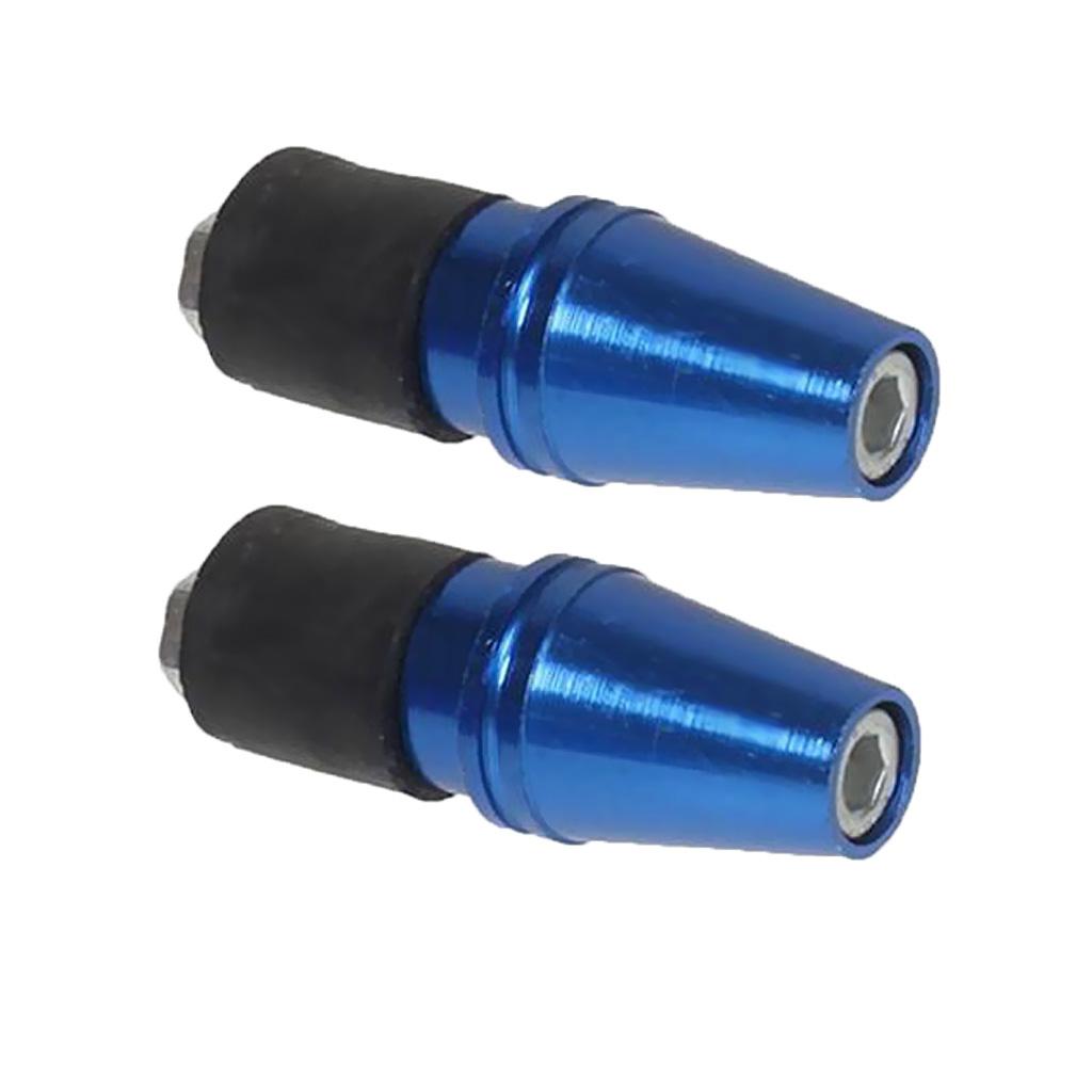 4xMotorcycle Handlebar Hand Grip Bar Ends Handlebar Plugs for Yamaha Blue