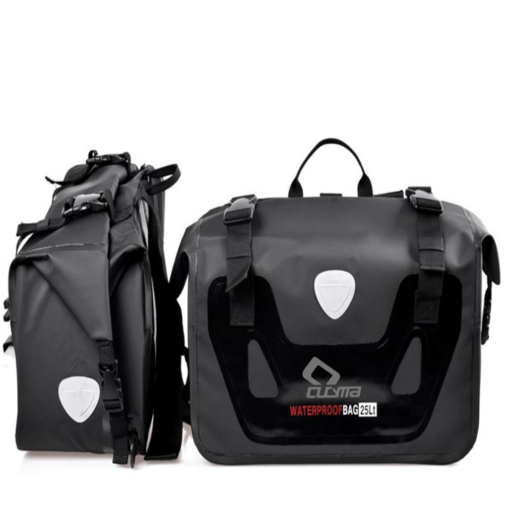 Waterproof Motorcycle Saddle Bags Luggage Pannier Bags Edge Bags Black
