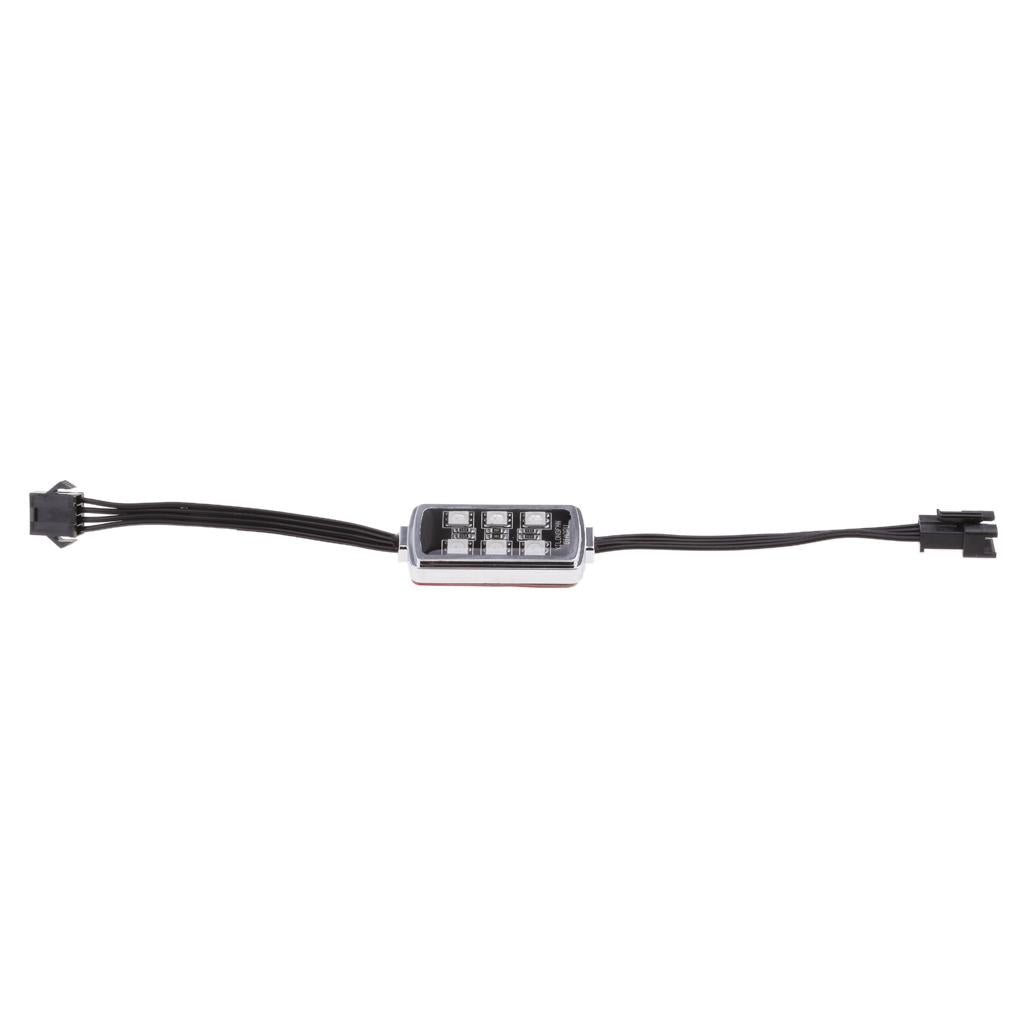 6pcs LED Car Motorcycle Frame Glow Light Flexible Multi Color Neon Strip Kit