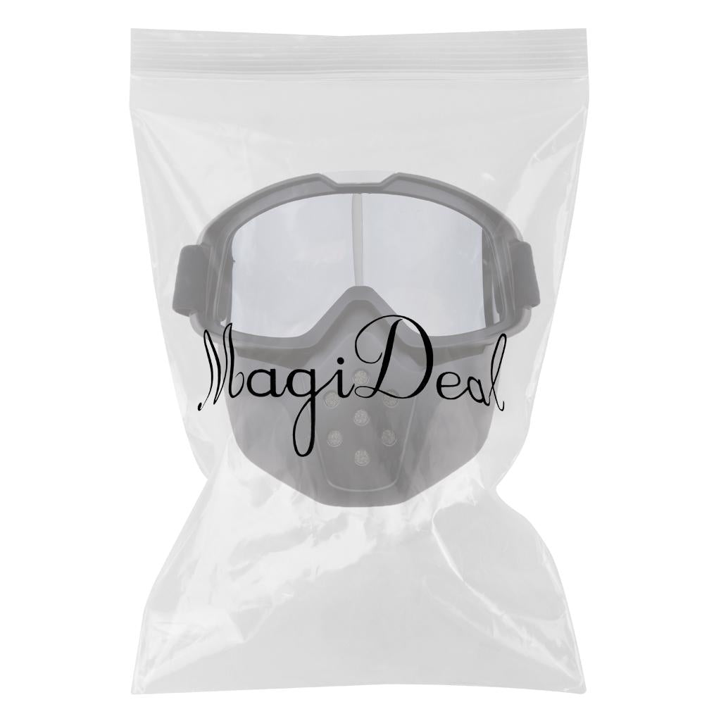 Motorcycle Goggles Mask Detachable Protect Padding Helmet Sunglasses Road Riding UV Motorbike Glasses For Harley Silver