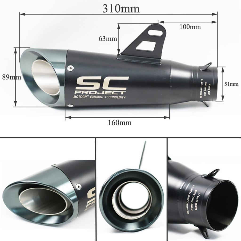 Motorcycle Modified Exhaust Pipe Muffler for Honda Kawasaki Yamaha Type 2