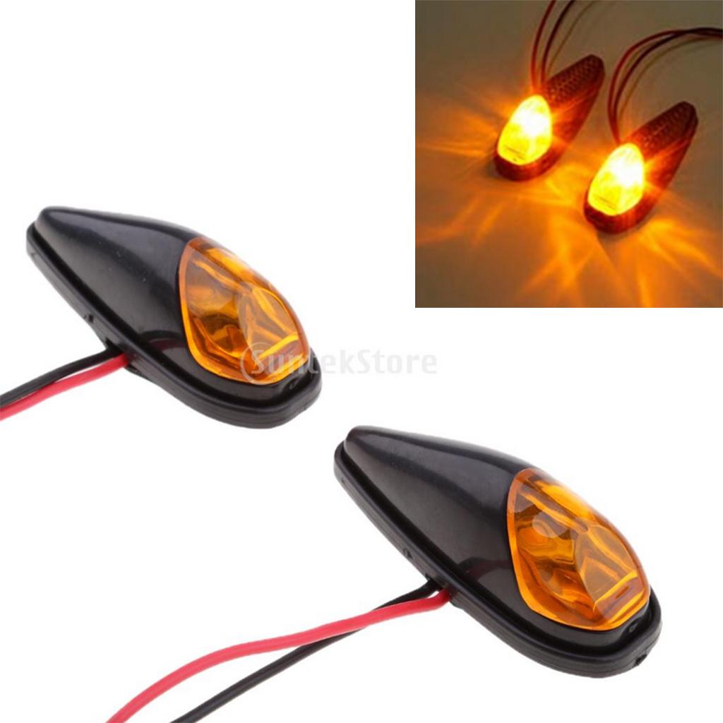 2 Pieces LED 12V 5W Motorcycle Turn Signal Light Blinker Amber